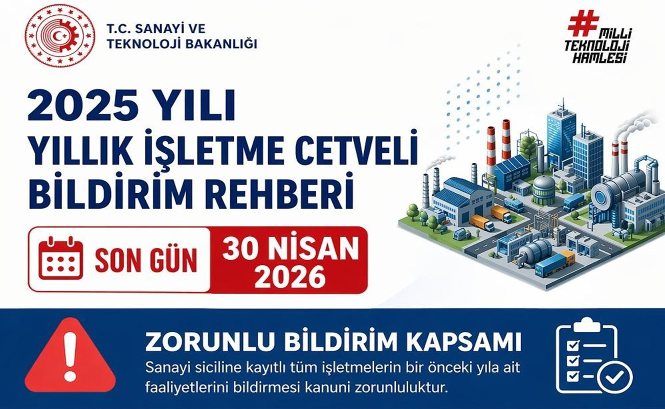 Yıllık İşletme Cetveli Bildirim Rehberi son gün 30 Nisan