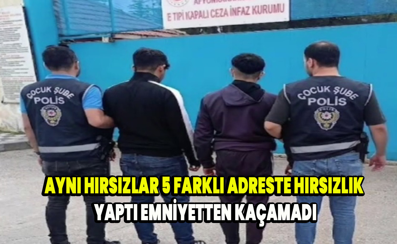 Aynı hırsızlar 5 farklı adreste hırsızlık yaptı emniyetten kaçamadı