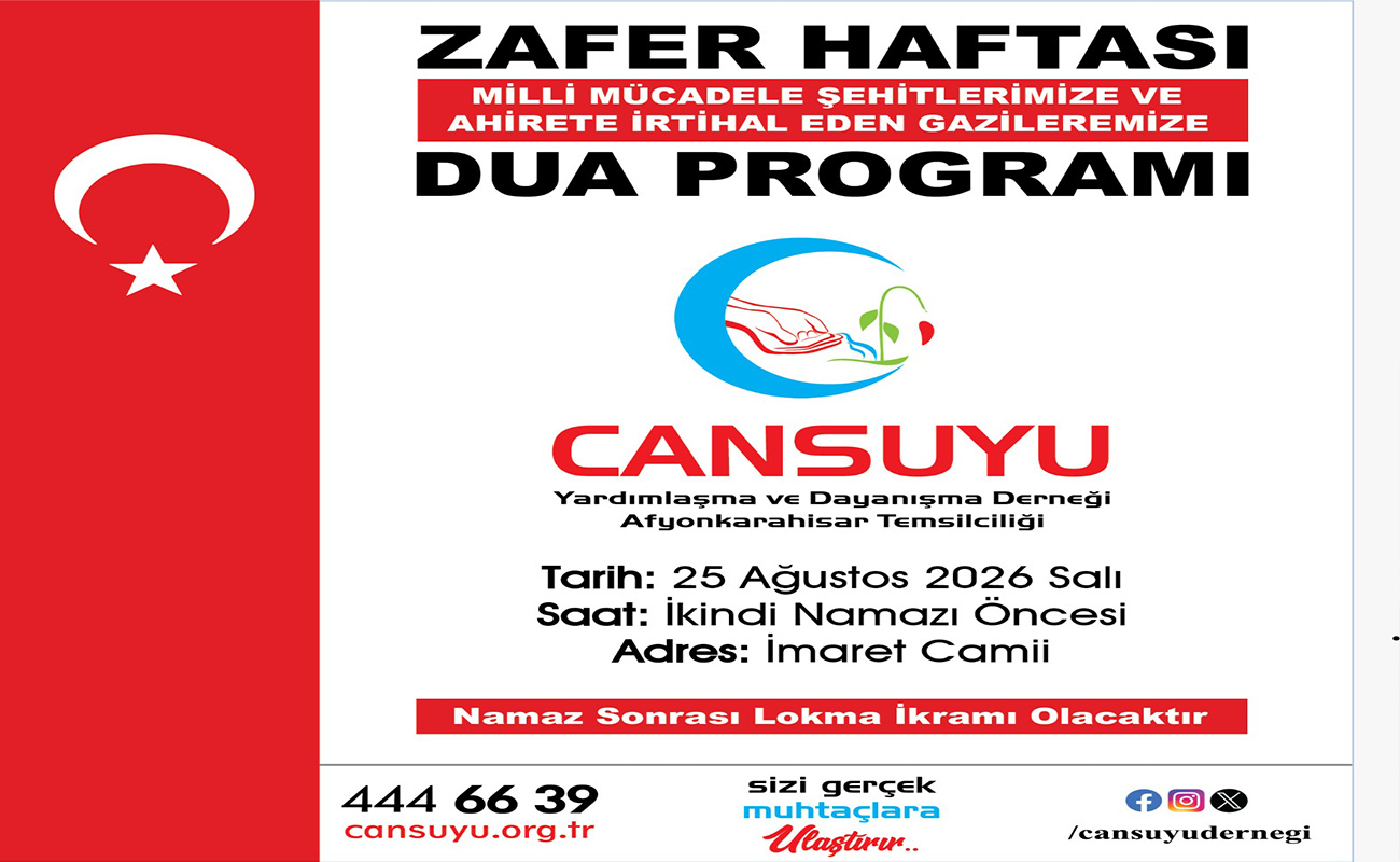 Cansuyu Zafer haftası için lokma tatlısı ikram edecek