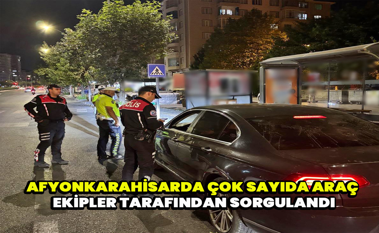 Afyonkarahisarda çok sayıda araç ekipler tarafından sorgulandı
