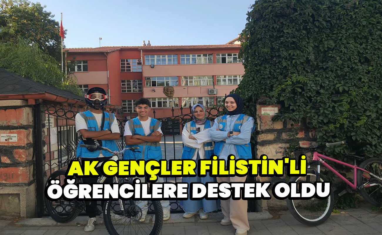 Ak Gençler Filistin'li öğrencilere destek oldu