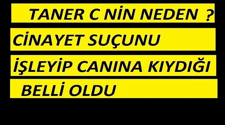 Taner C nin cinayeti neden işlediği ortaya çıktı