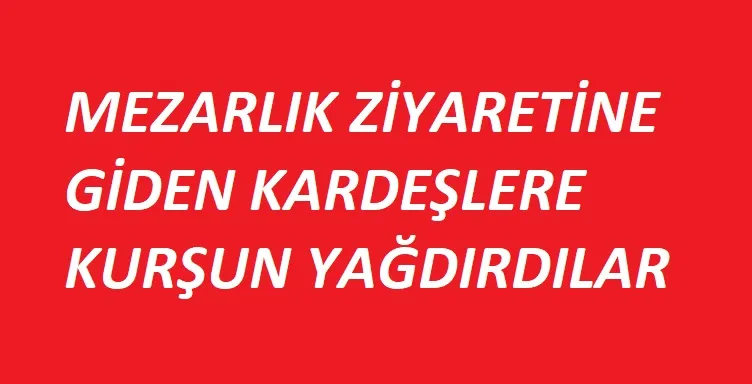 Mezarlık ziyaretinde kardeşlere kurşun yağmuru