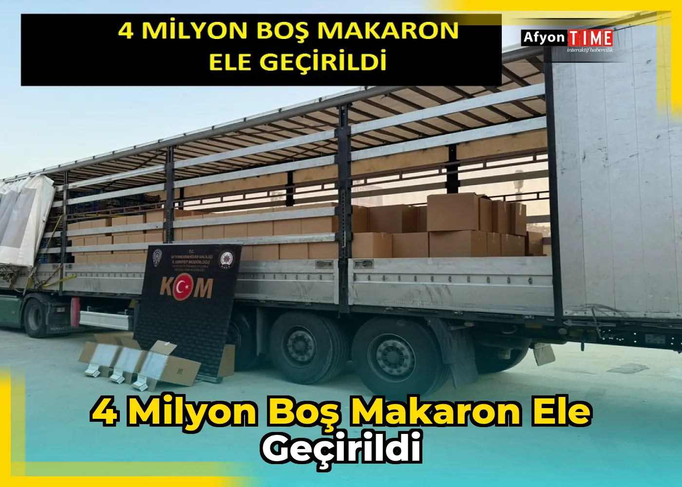 4 milyon boş makaron ele geçirildi